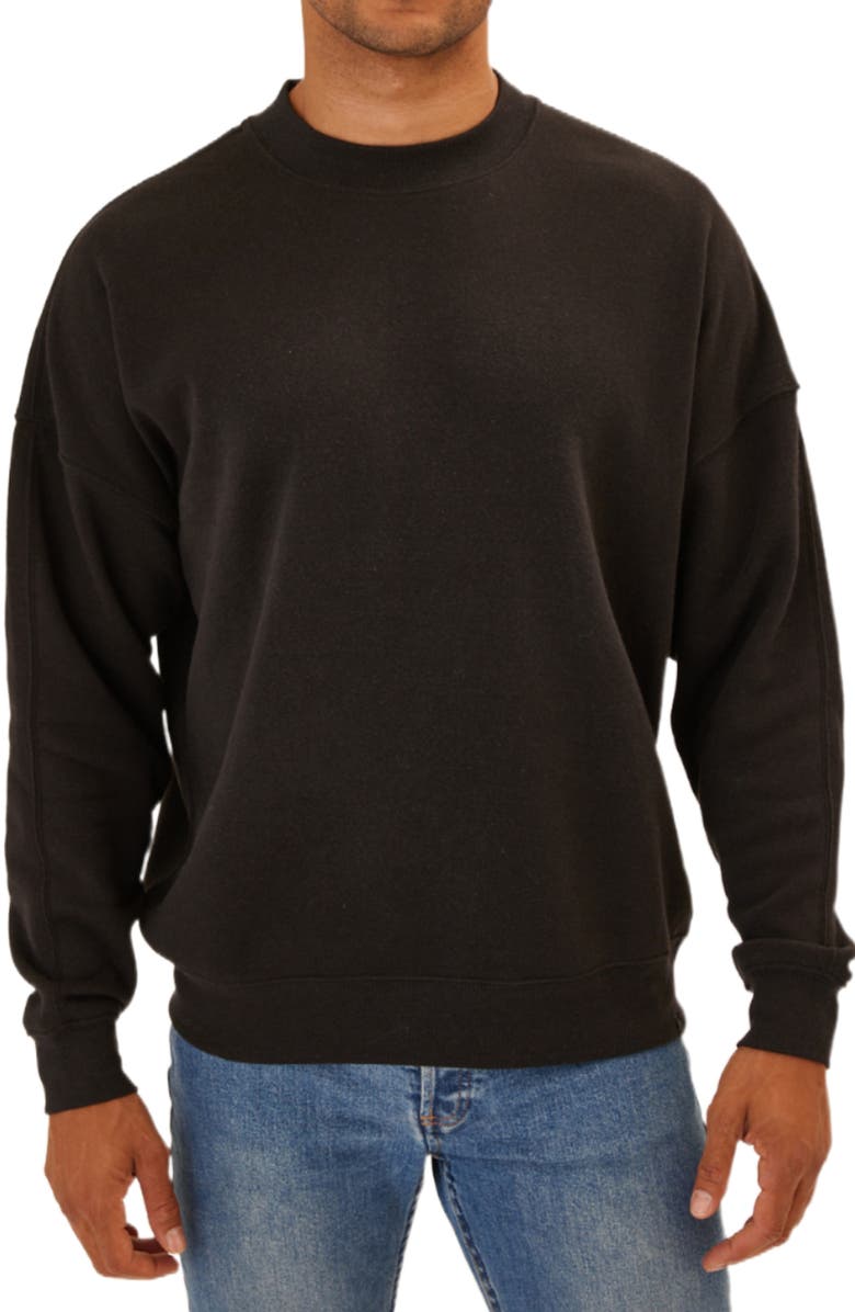 Threads 4 Thought Rudy Fleece Sweatshirt, Main, color, Black