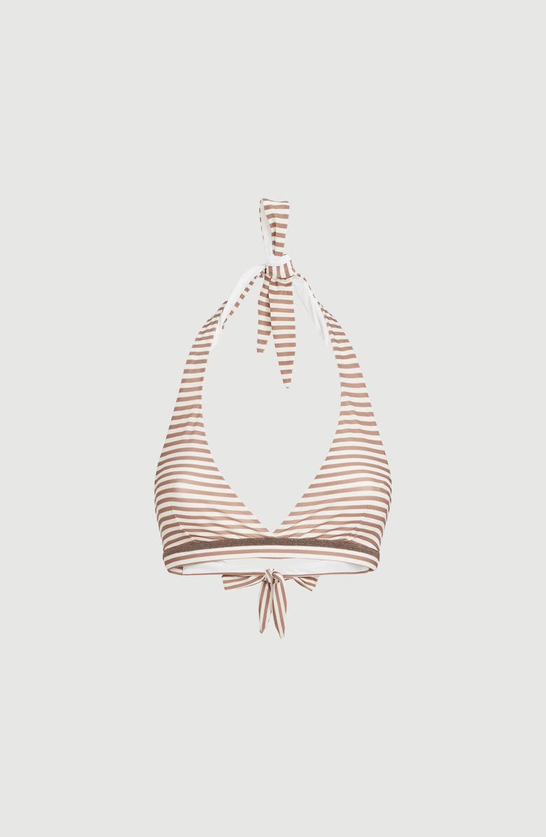 Brunello Cucinelli Bikini top with monili, Alternate, color, Panama