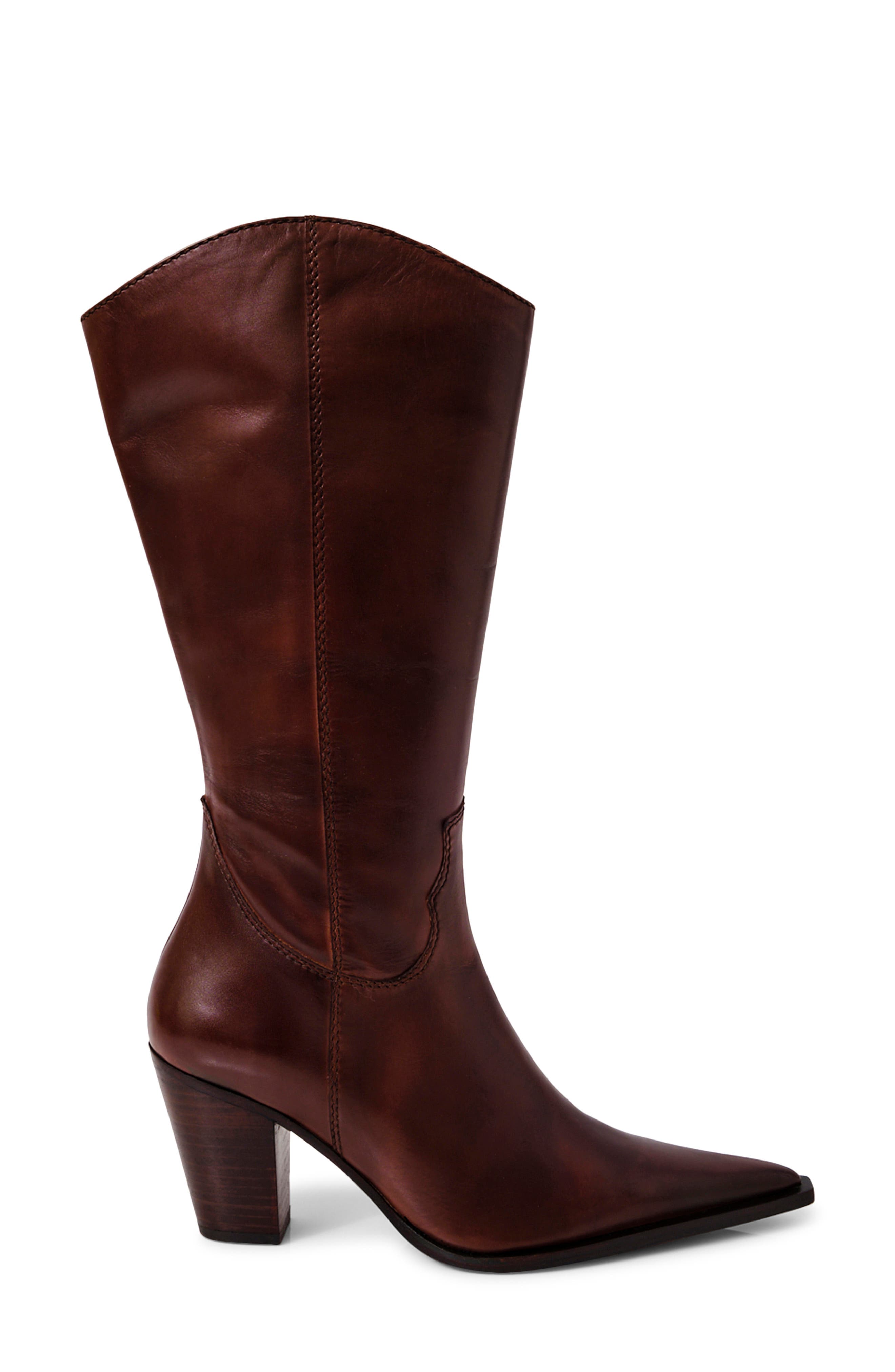Copenhagen Knee High Boot, Alternate, color, FUDGESICLE LEATHER
