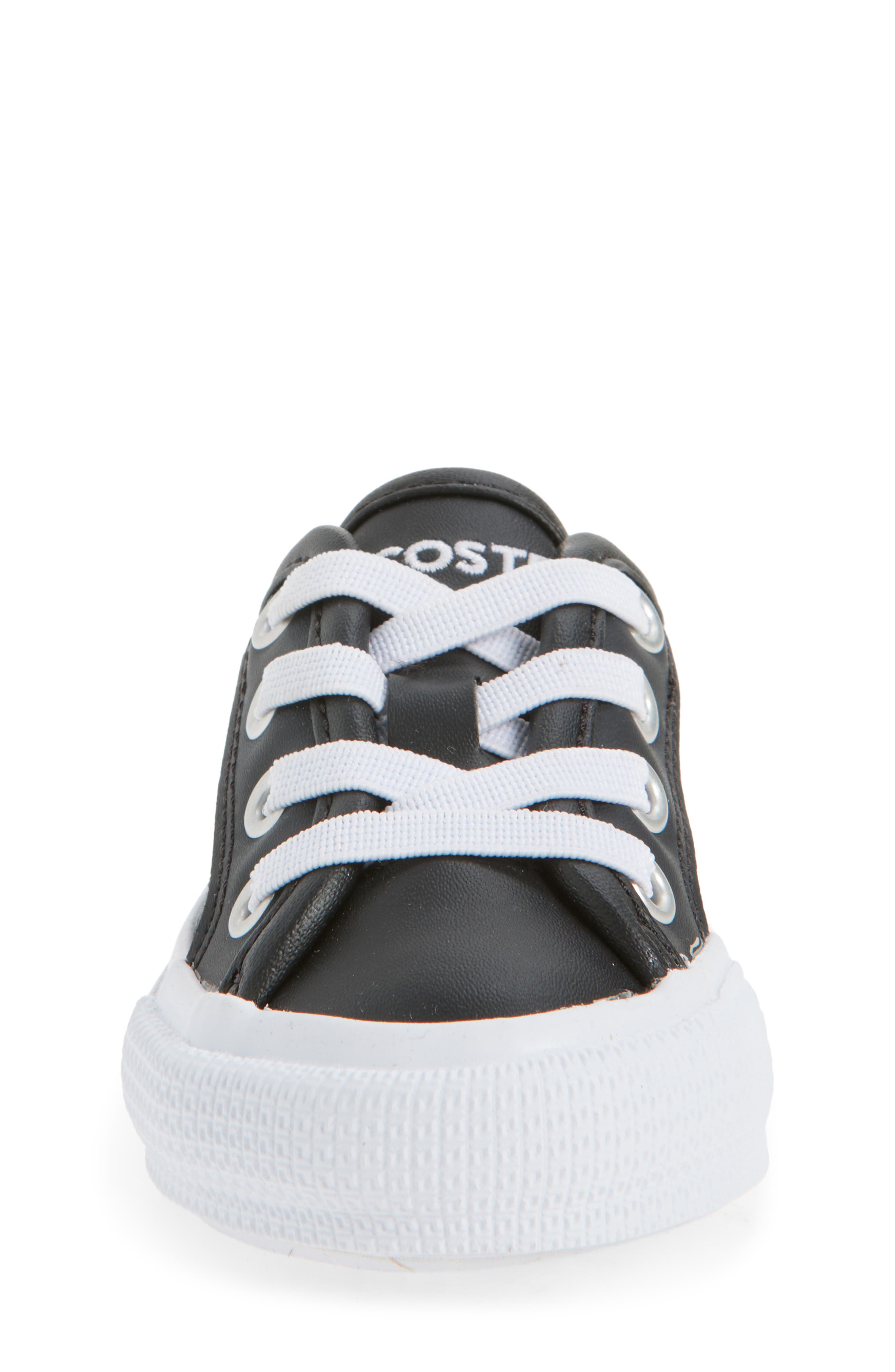 Lacoste Kids' Backcourt Sneaker, Alternate, color, Black/ White