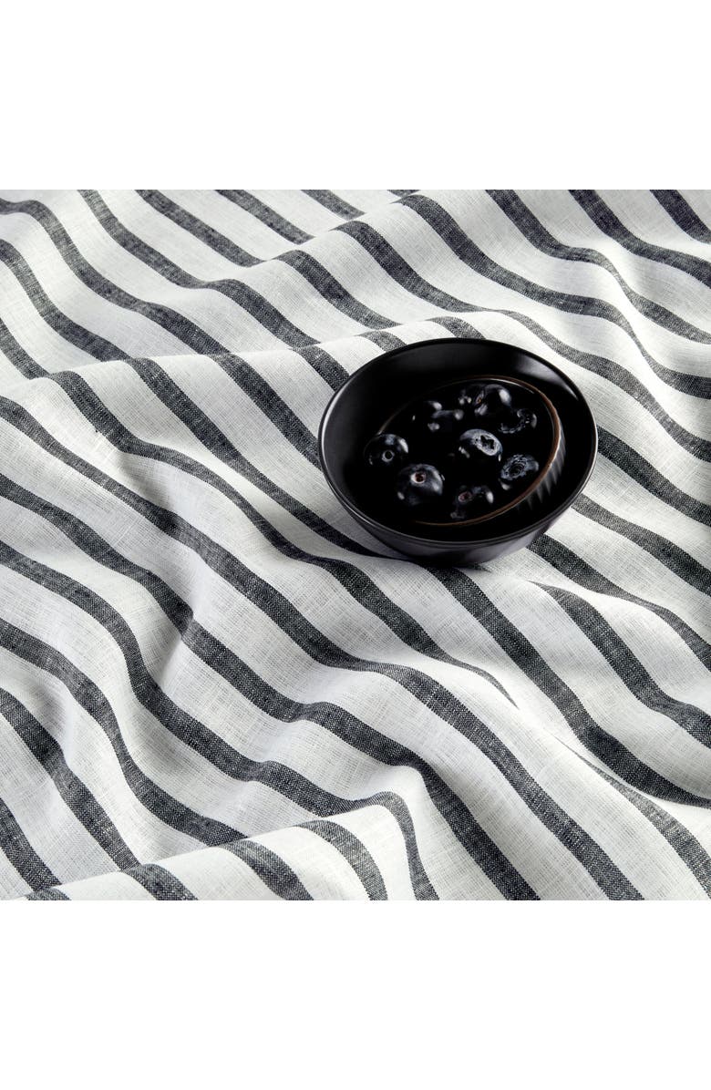 Solino Home Linen Table Throw - Madison Stripe, 52" x 52", 52" x 52", Alternate, color, 