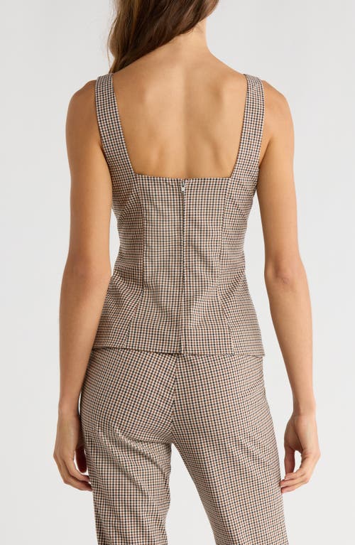 Wayf X Sara Walker Carolyn Plaid Sleeveless Top In Gray