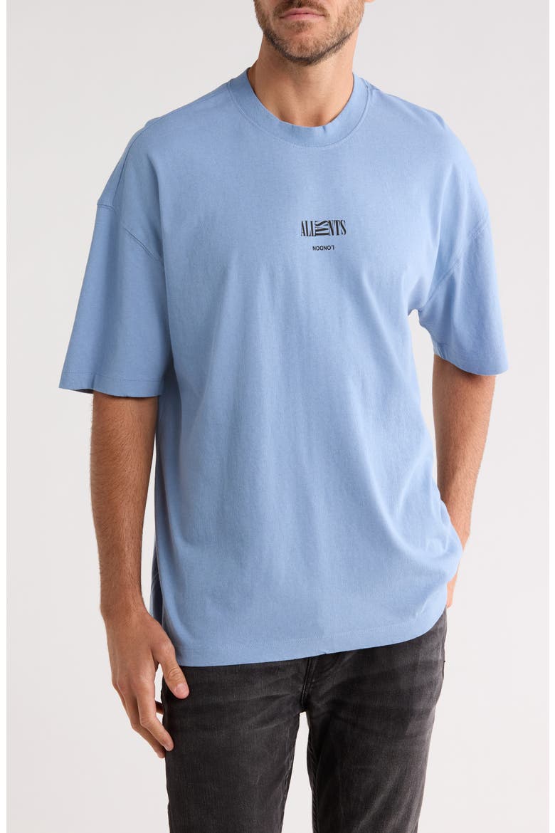 Burman Logo Cotton T-Shirt, Main, color, BONDI BLUE