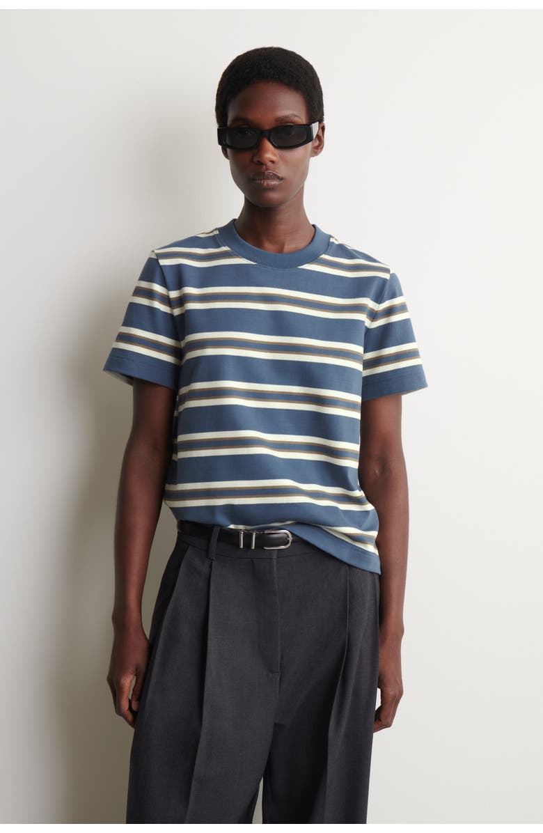 COS Clean Cut T-Shirt, Main, color, Navy