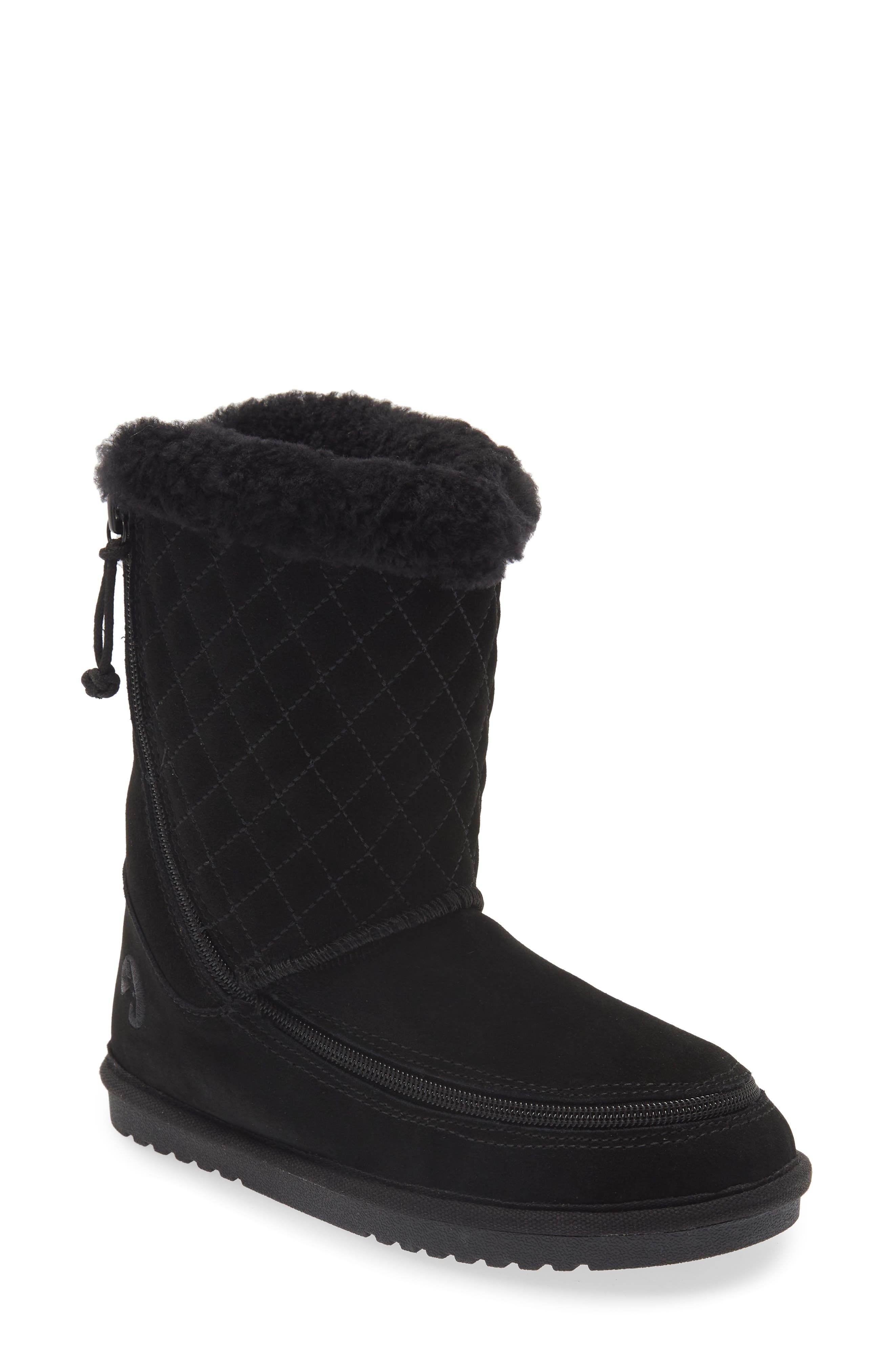 BILLY Footwear Quilted Genuine Shearling Boot, Main, color, 