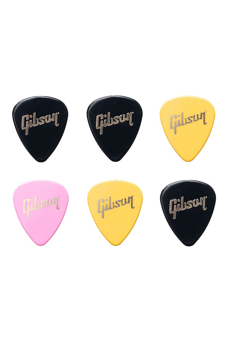 x Marc Jacobs Gibson Joy Set of 6 Guitar Picks, Alternate, color, YELLOW