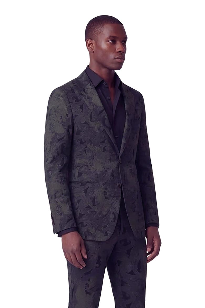 Paisley Explosion Mens Tailored Blazer, Alternate, color, Paisley Explosion Black