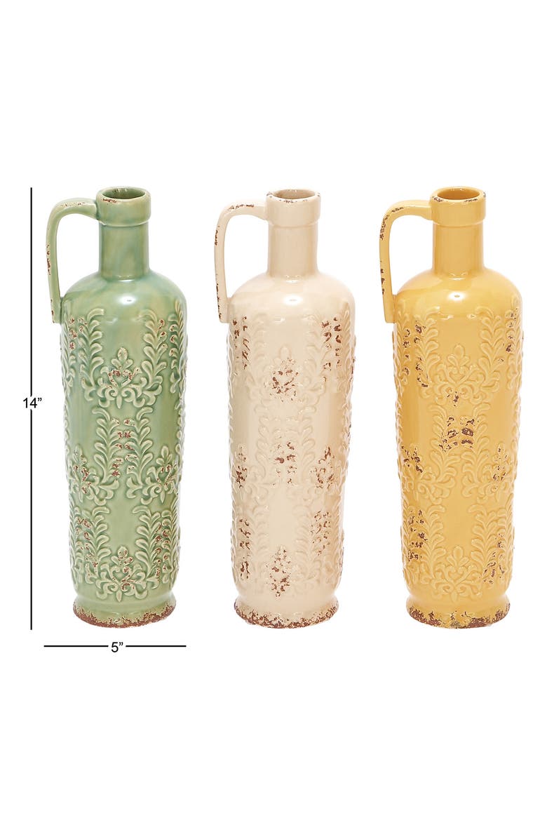 Novogratz Multicolored Ceramic Vase - Set of 3, Alternate, color, 