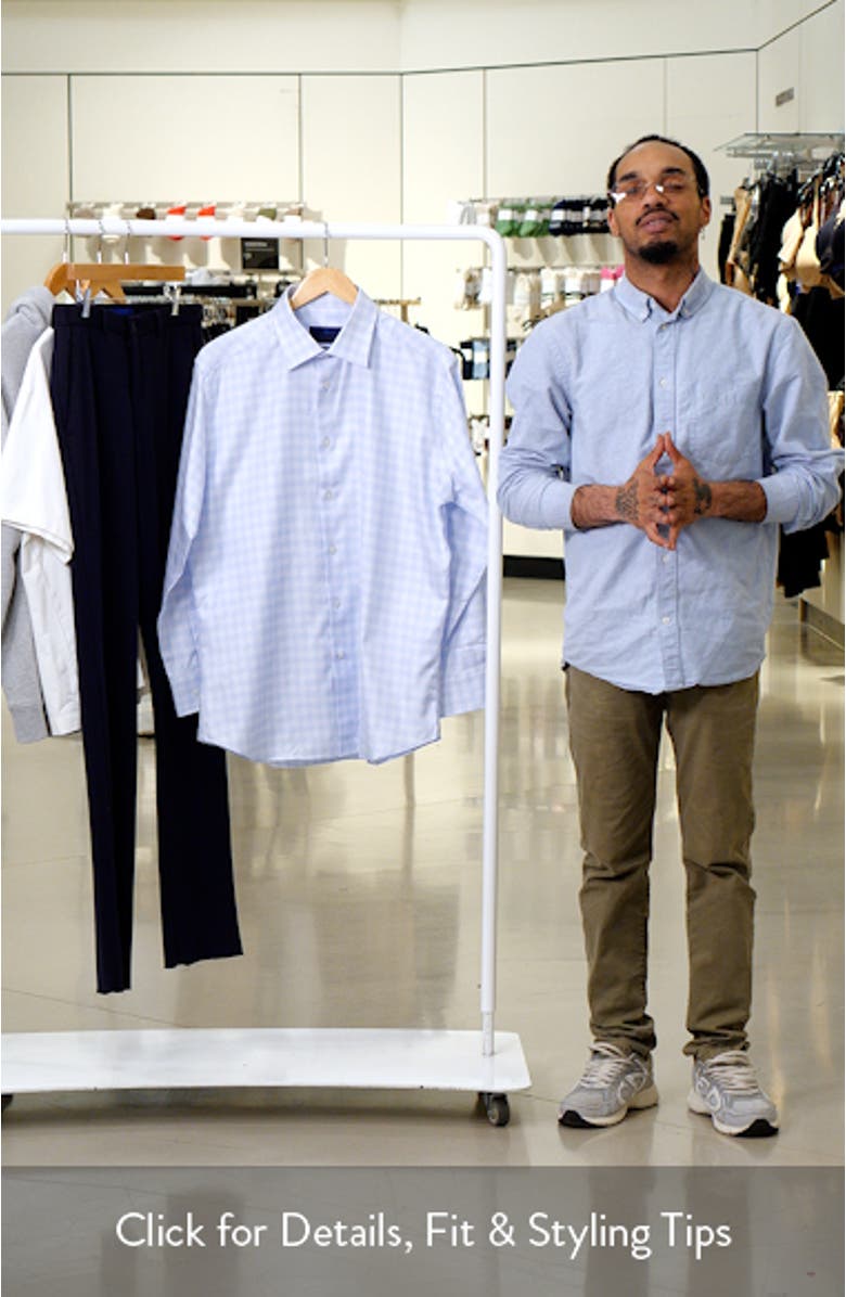 Trim Fit Twill Check Dress Shirt, sales video thumbnail
