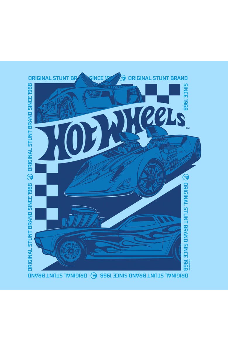 Hot Wheels Men's Hot Wheels Original Stunt Brand  Graphic T-Shirt, Alternate, color, Light Blue