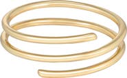 Adornia 14K Gold Plated Adjustable Coiled Band Ring