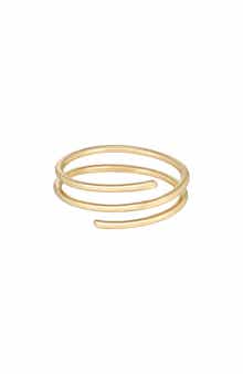 Adornia 14K Gold Plated Adjustable Coiled Band Ring