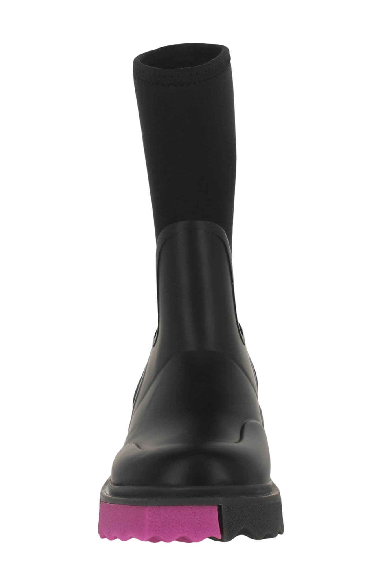 Off-White Sponge Sole Rain Boot, Alternate, color, Black