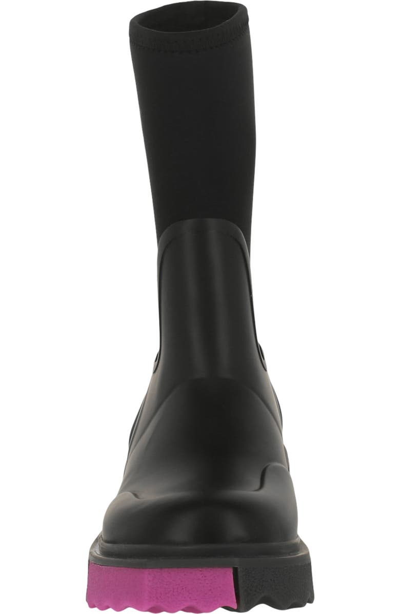 Off-White Sponge Sole Rain Boot, Alternate, color, Black