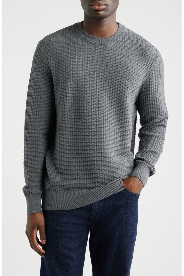 Imberto Textured Sweater, Main, color, SILVER