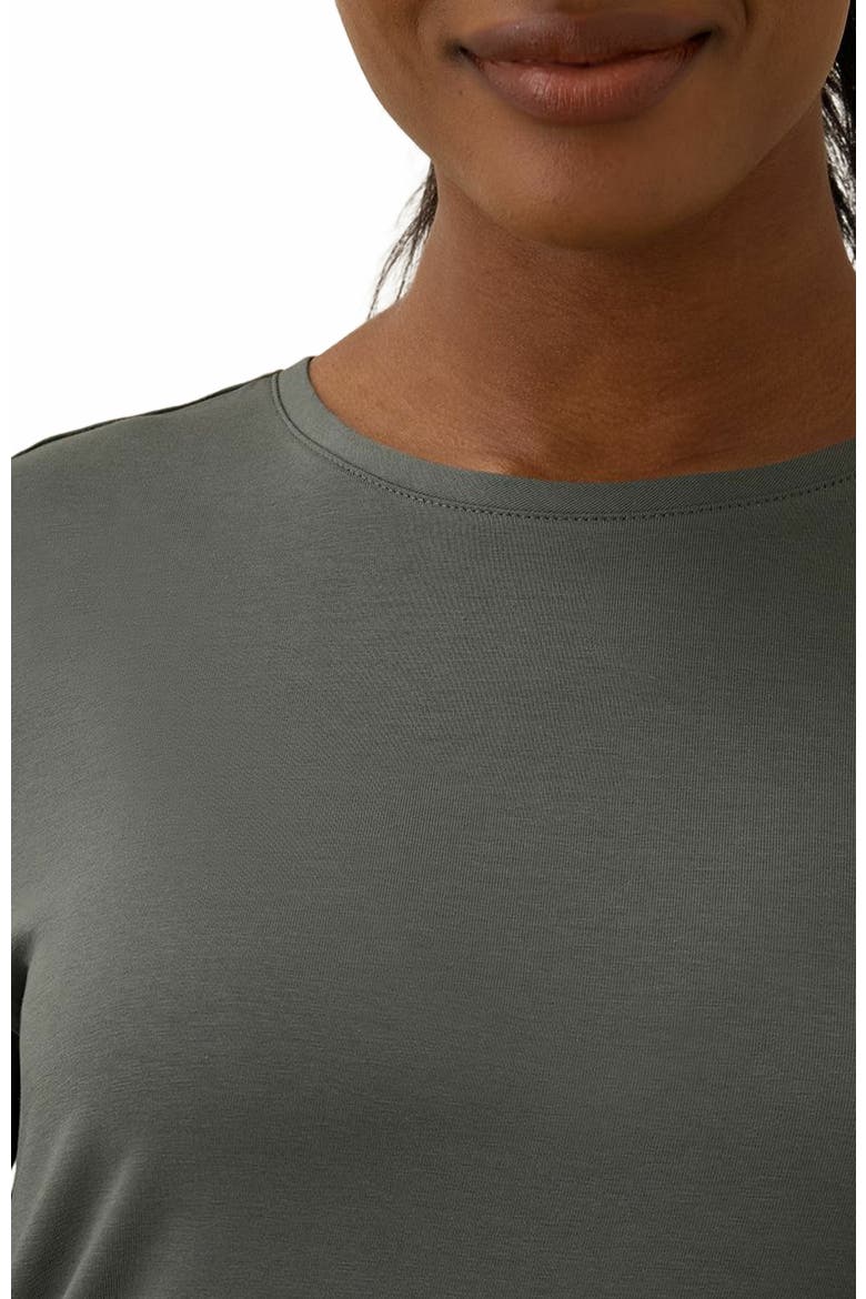 Luxe Stretch Jersey Slim Long Sleeve Tee, Alternate, color, Castor Grey
