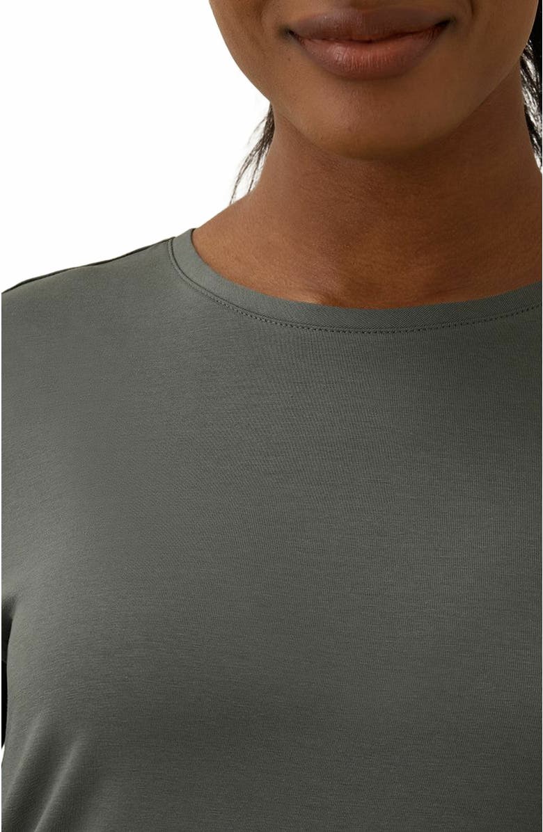 Pact Luxe Stretch Jersey Slim Long Sleeve Tee, Alternate, color, Castor Grey