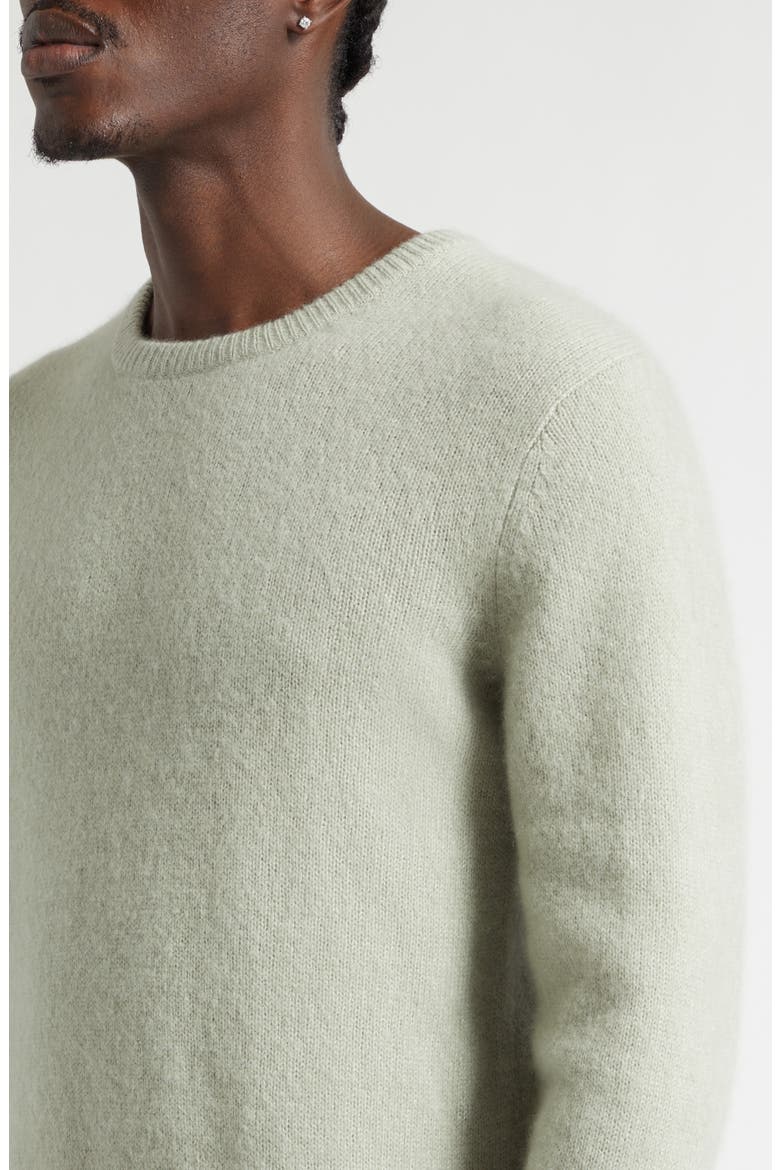 Mini Cashmere & Silk Crewneck Sweater, Alternate, color, WHITE TEA