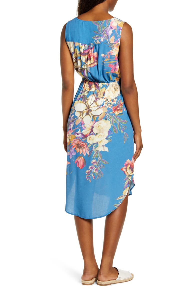 Floral Maternity/Nursing Sundress, Alternate, color, BLUE FLORAL PRINT
