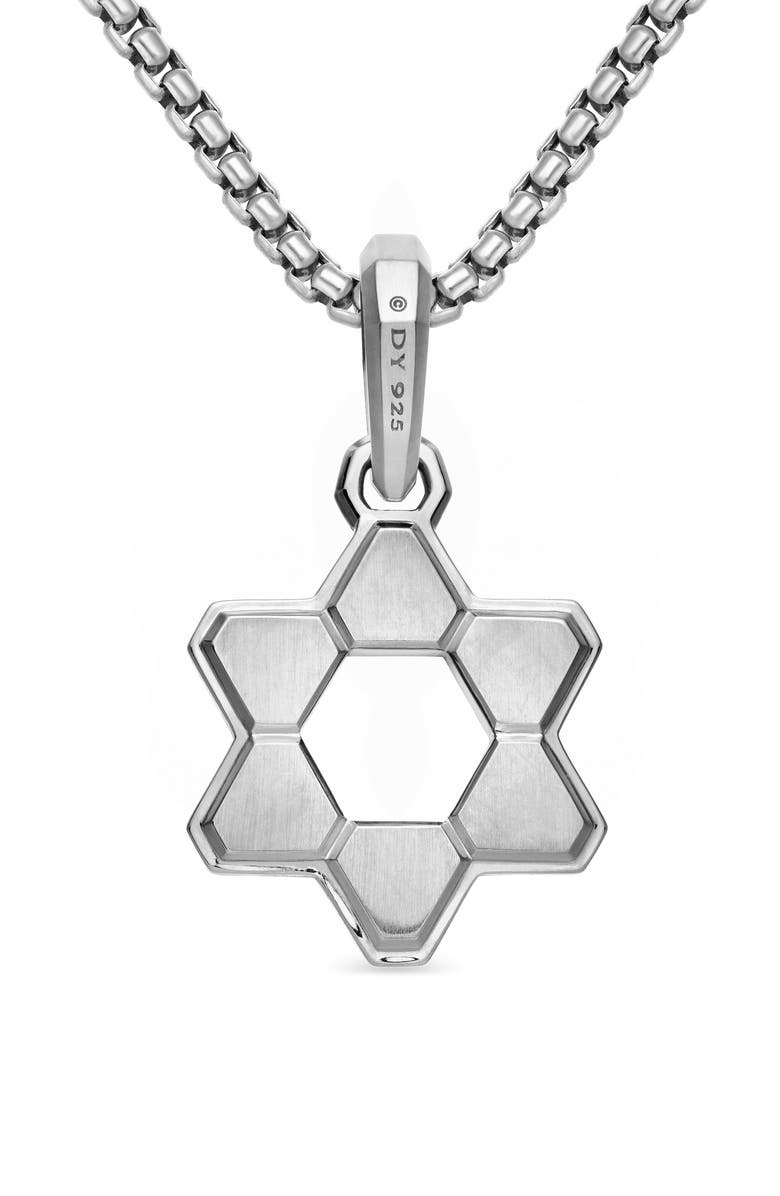 David Yurman Deco Star of David Pendant, Alternate, color, Silver