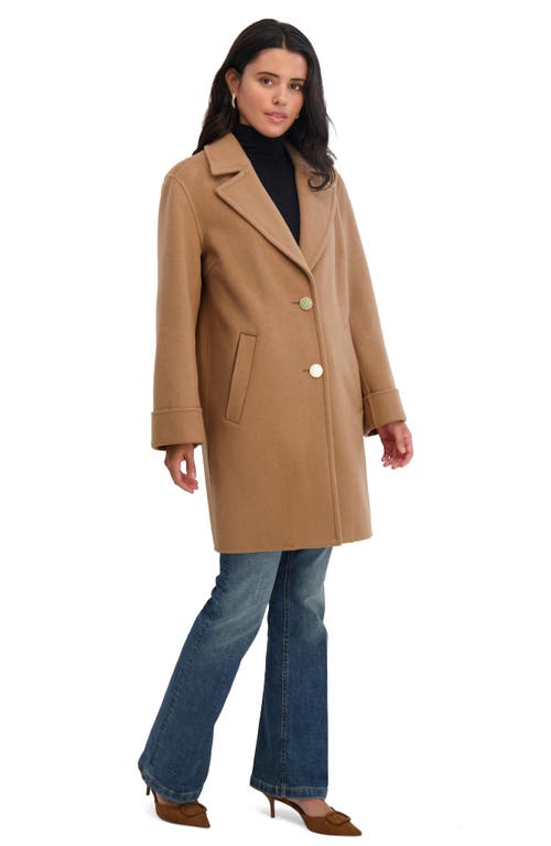 Tahari Sandra Wool Blend Coat In Neutral