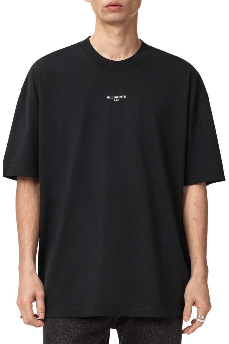 Mikro Oversize Cotton Graphic T-Shirt, Main, color, WASHED BLACK