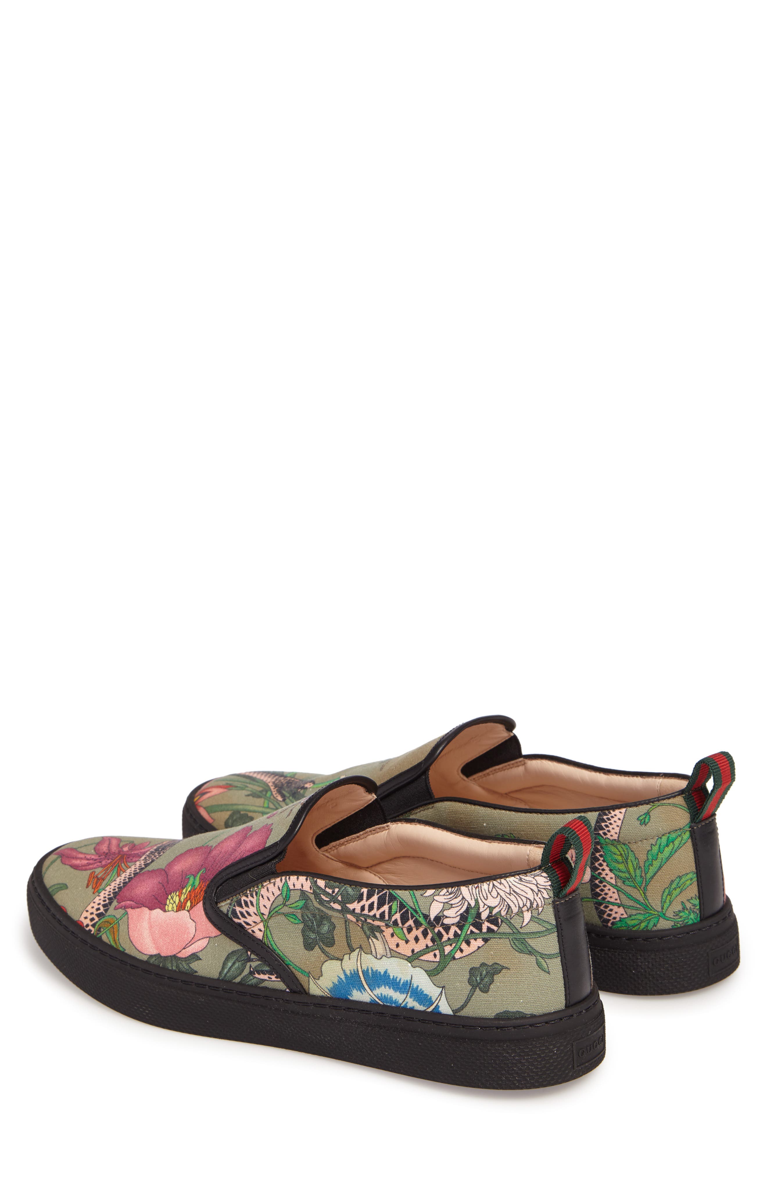 Gucci Flora Snake Slip-On Sneaker, Alternate, color, 