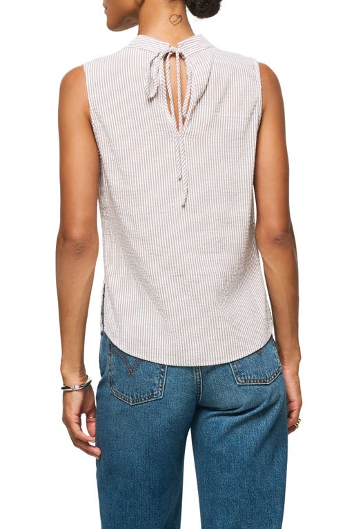 Shop Nation Ltd Cille Cowl Neck Tank In Praline Stripe