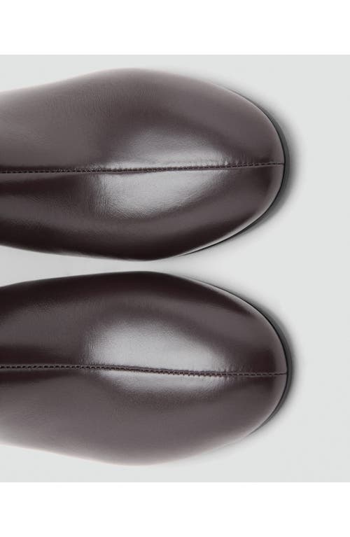 Mango Claro Ankle Boot In Burgundy