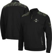 COLOSSEUM Men's Colosseum Black Iowa State Cyclones OHT Military Appreciation Commo Fleece Quarter-Zip Jacket