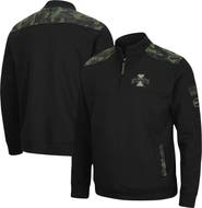 COLOSSEUM Men's Colosseum Black Iowa State Cyclones OHT Military Appreciation Commo Fleece Quarter-Zip Jacket