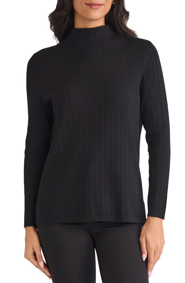 Jones New York Funnel Neck Rib Sweater, Main, color,