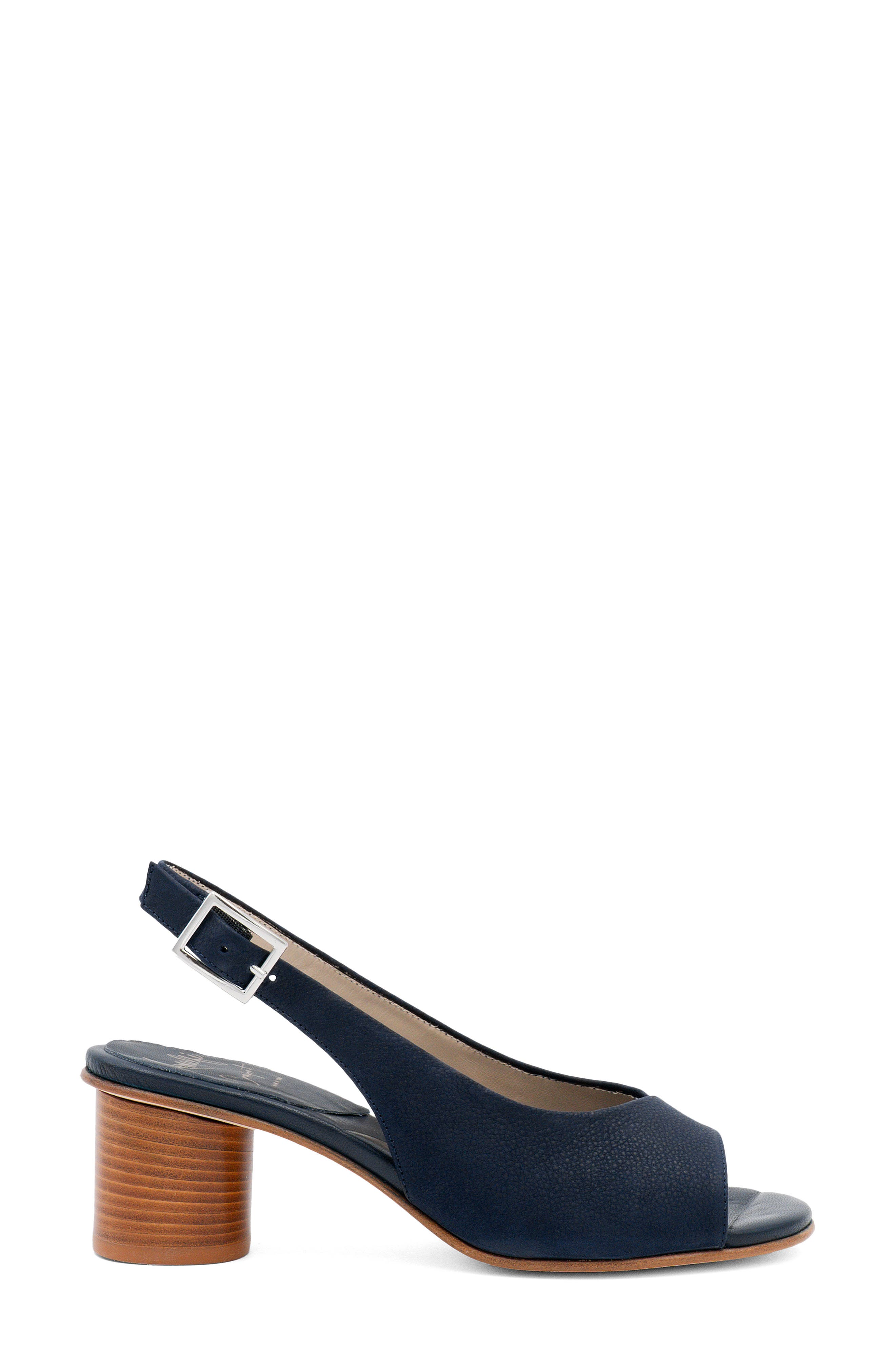 Amalfi by Rangoni Elevato Slingback Sandal, Alternate, color, Navy Long Beach