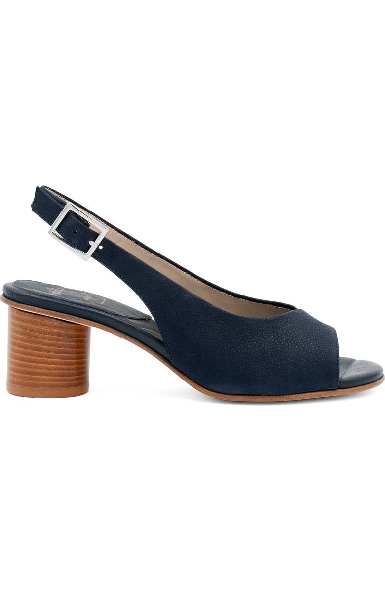 Amalfi by Rangoni Elevato Slingback Sandal, Alternate, color, Navy Long Beach