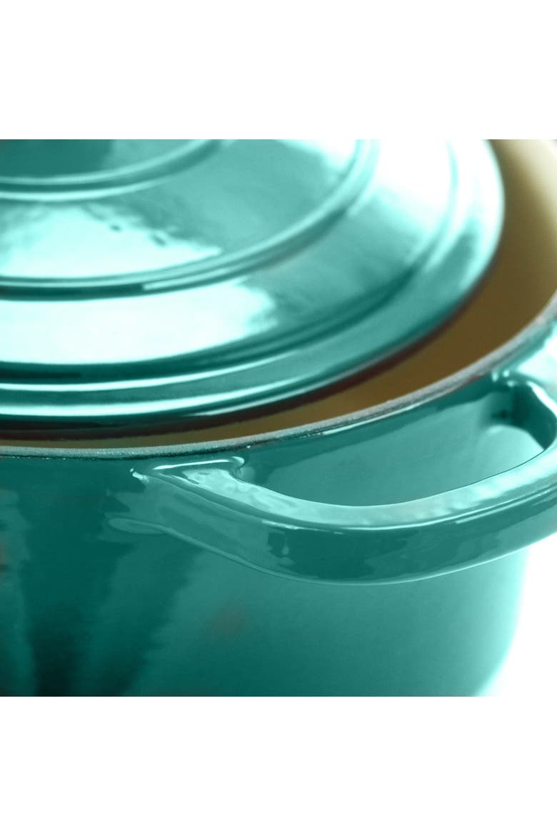 3 Quart Enameled Cast Iron Casserole with Lid, Alternate, color, Blue