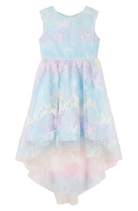Kids' Butterfly 3D Mesh & Sequin Sleeveless Dress (Toddler & Little Kid)