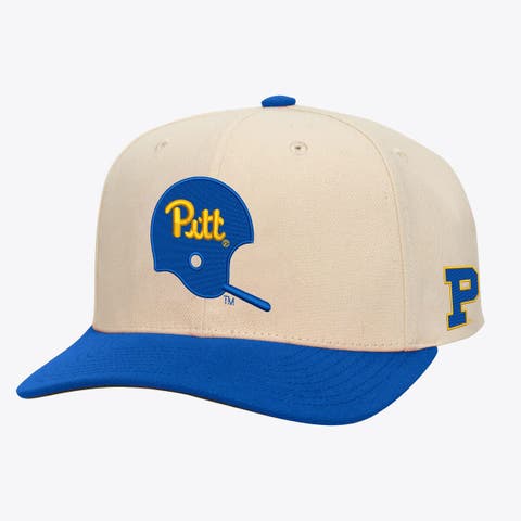 Men's Mitchell & Ness Cream/Royal Pitt Panthers Two-Tone Pro Crown Adjustable Hat