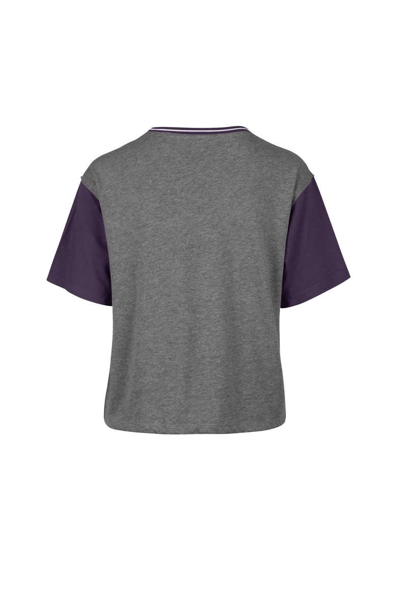 '47 Women's '47 Gray Los Angeles Lakers Rise Clubhouse Ziggy Color Block T-Shirt, Alternate, color, Gray