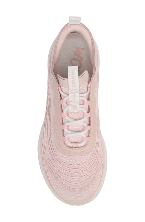 Sam Edelman Miles Lace Up Performance Sneaker Rosewater Mesh In Rosewater