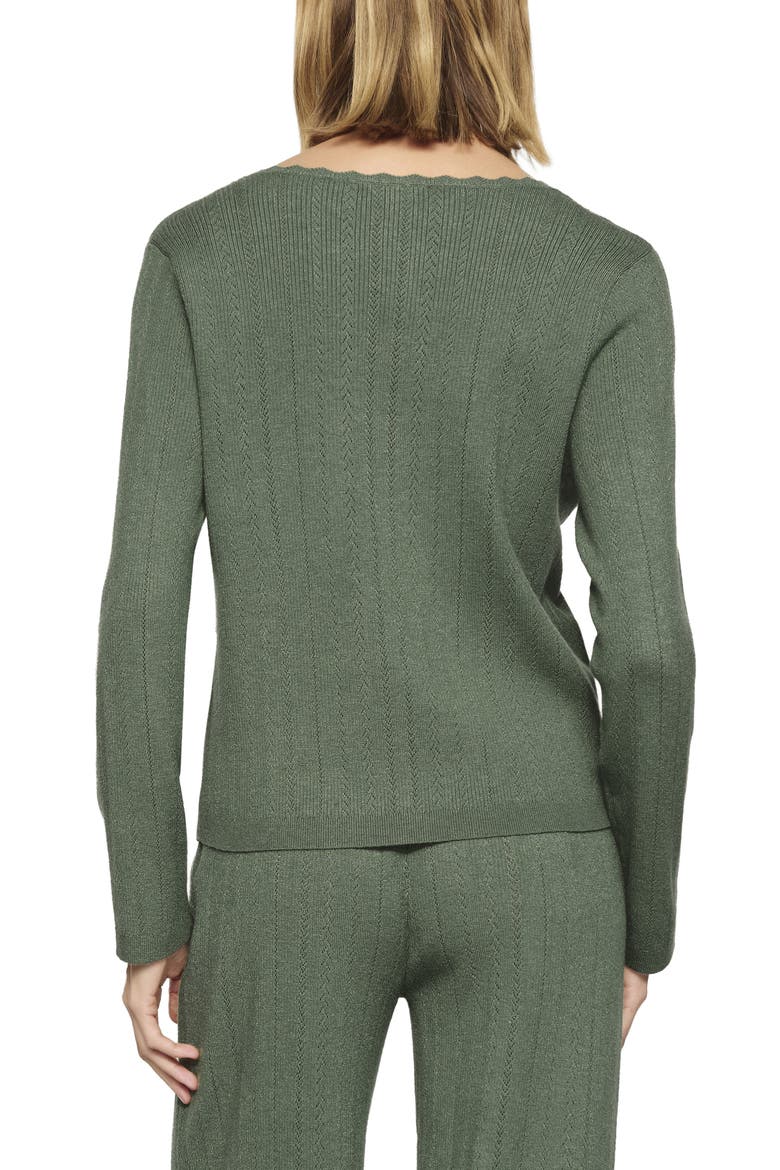 Pointelle Cardigan, Alternate, color, DESERT SAGE