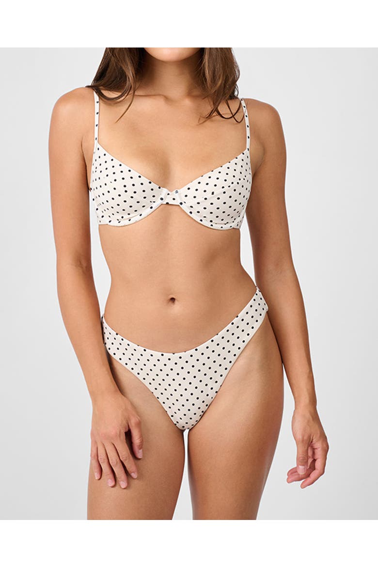 Full Coverage Underwire Bikini Top, Main, color, OAT/BLACK
