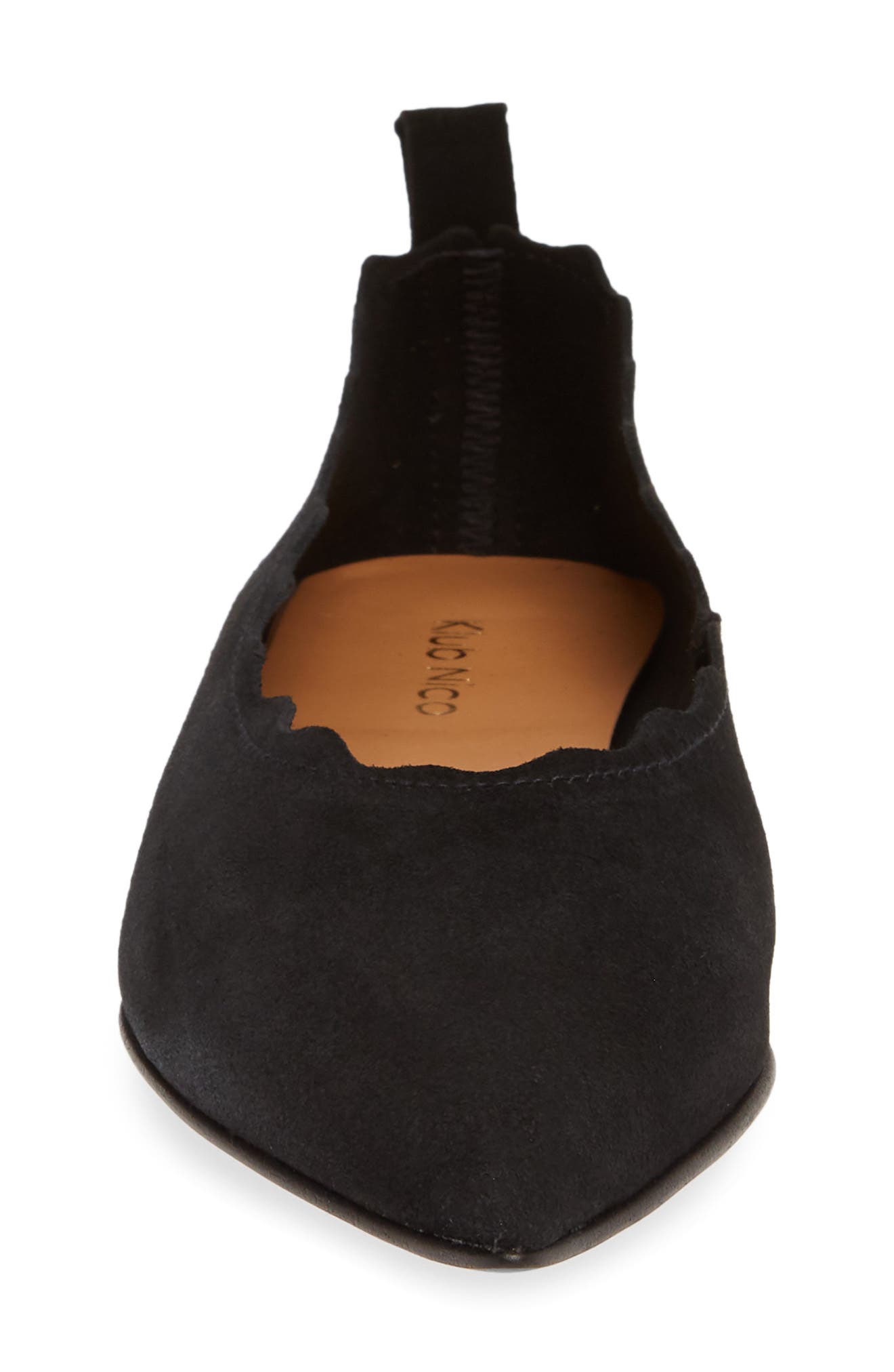 Klub Nico Naomi Scallop Pointy Toe Flat, Alternate, color, 