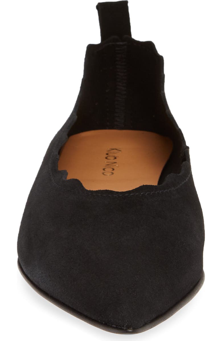Klub Nico Naomi Scallop Pointy Toe Flat, Alternate, color,