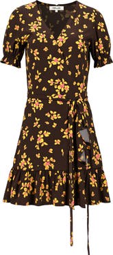 Diane von Furstenberg Emilia Floral Wrap Minidress