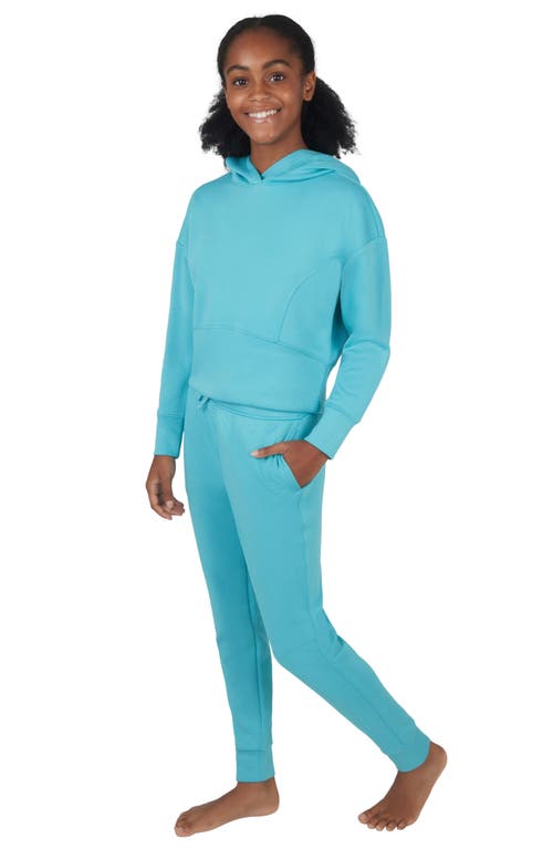 90 Degree By Reflex Kids' Two-piece Scuba Campout Hoodie & Joggers Set In Blue