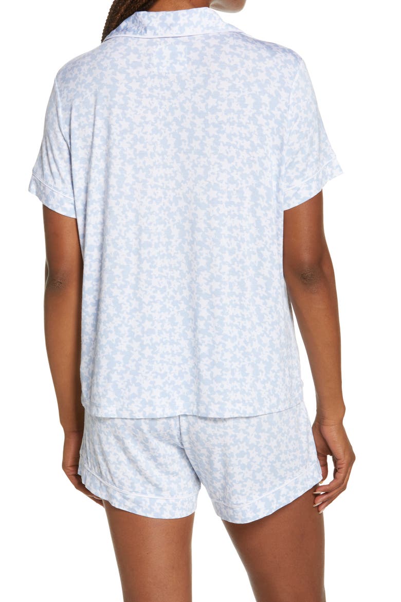 Nessa Print Short Pajamas, Alternate, color, SKY STARS