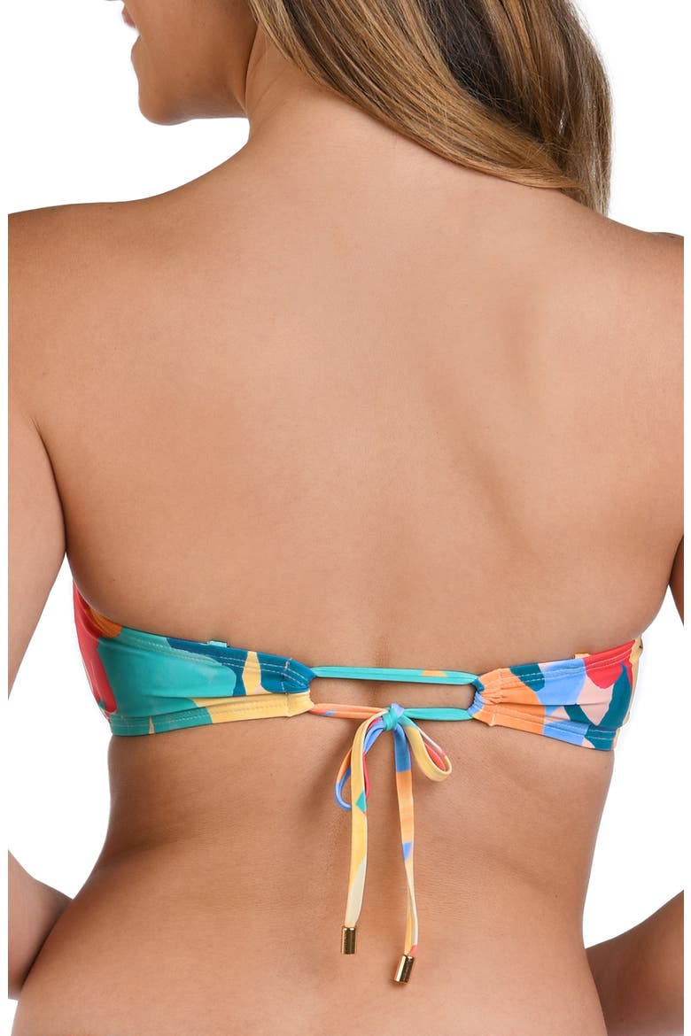 Fantasy Resort Twist Bandeau Bikini Top, Alternate, color, MULTI