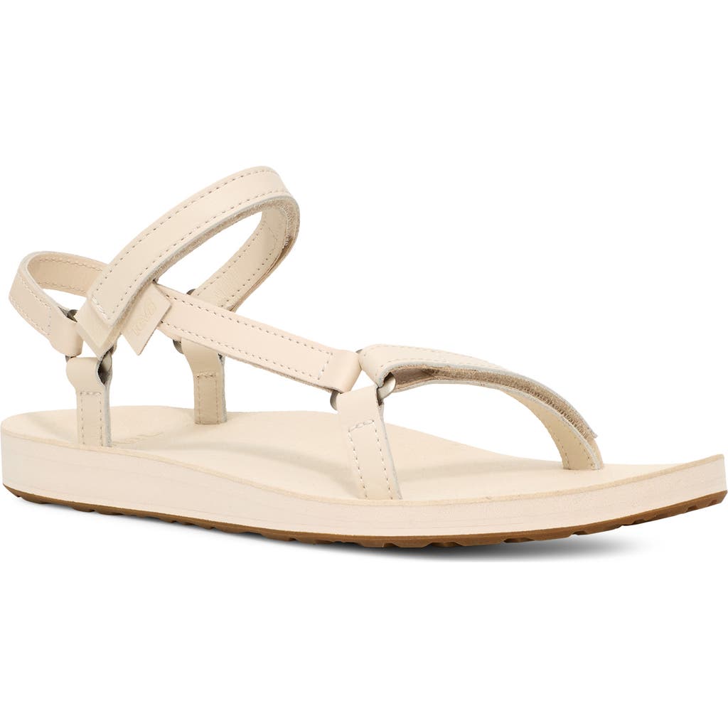 Teva Universal Slim Leather Sandals In Beige