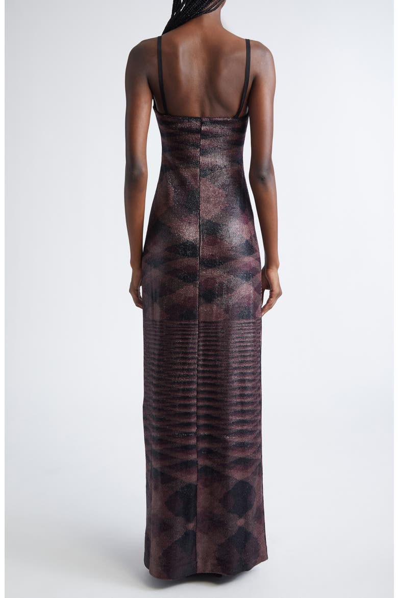 Flame Pattern Knit Removable Straps Dress, Alternate, color, MULTI BROWN AND BLACK