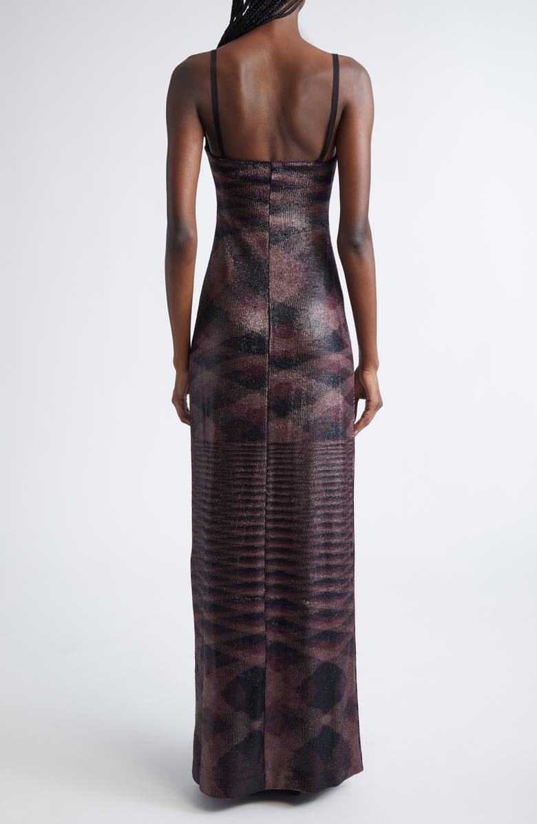 Missoni Flame Pattern Knit Removable Straps Dress, Alternate, color, Multi Brown And Black